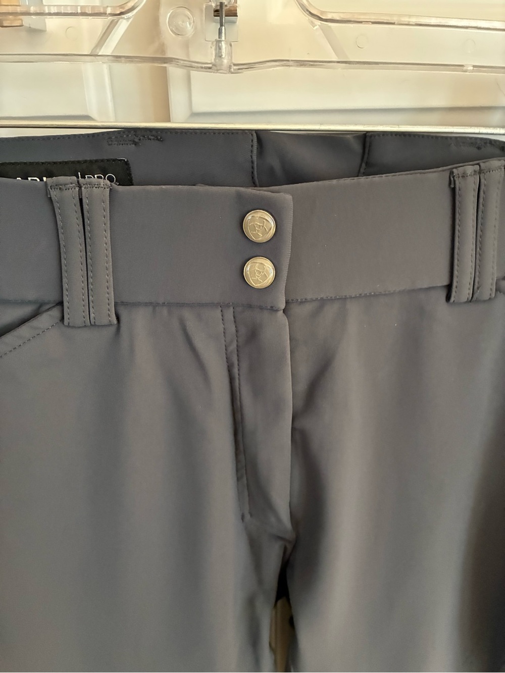 ARIAT Women 34R Charcoal Gray breeches with full seat